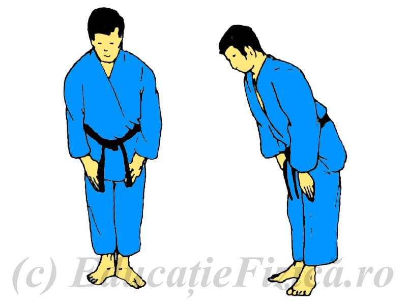 Salutul în judo din poziția în picioare