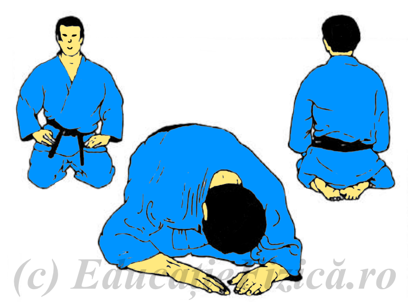 Salutul în judo din poziția pe genunchi